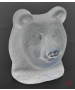 NYBRO Sweden lead crystal glass bust of a bears head - Brattstrom