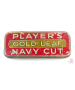 vintage 1940's Players Gold Leaf Navy Cut tobacco tin - hinged lid