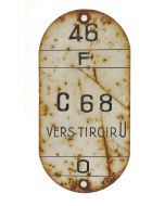 An enamel metal badge / plaque french - vehicle related