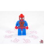 A used Lego Minifigure - sh038 - Super Heroes / Ultimate Spider-Man - Spider-Man - Black Web Pattern