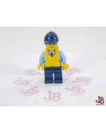 A used Lego Minifigure - cty0644 - Town / City / Police - Police - City Officer, Life Jacket, Scowl