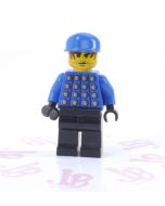 Lego minifigure soc010 Soccer Player Red White Blue Team Goalie Number 1 on Back
