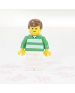 Lego minifigure soc092 Soccer Green White Team Number 10 on Back