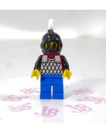 Lego minifigure cas067 Scale Mail Red Black Arms Blue Legs Black Grille Helmet