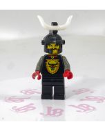 Lego minifigure cas046 Knights Kingdom I Cedric Bull Black Dragon Helmet Horns