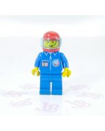 Lego minifigure splc005 Launch Command Crew Red Helmet Trans-Light Blue Visor 