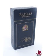 An old empty Raffles 100s cigarette box / packet / pack