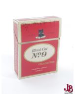An old empty Black Cat No 9 cigarette box / packet / pack
