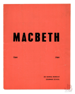 Macbeth Programme 1964 Sir George Monoux Grammar School