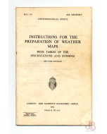 Vintage INSTRUCTIONS FOR THE PREPARATION OF WEATHER MAPS - 1954 Second Edition