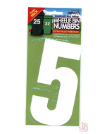 Rowan Wheelie Bin Number 5 - Twin pack - 2 STICKERS New in Packaging
