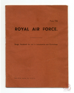 A rare Vintage Royal Air Force Note Book UNUSED - 12 pages Form 714