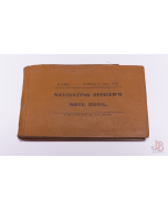 Vintage rare NAVIGATING OFFICERS NOTE BOOK S.548A with WWII Bomb Damage account