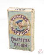 vintage 1940's Players Navy Cut Cigarettes Medium 10 - card packet - used 
