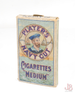 vintage 1940's Players Navy Cut Cigarettes Medium 5 - card packet - used 