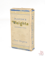 vintage Players Weights Cigarettes 10 - card packet - used 