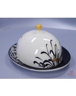 Used - Denby Monsoon Chrysanthemum Butter Dish - Great Condition