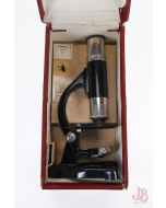 Vintage 1940's Student microscope, card box - Eclipse England - working