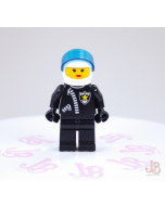 Lego minifigure cop047 Police - Zipper Star White Helmet Dark Blue Visor, Female