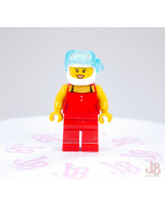 Lego minifigure game010 Red Female, Red Legs, Helmet, Scuba Mask