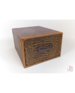 Vintage 1940's desktop drawer card file index / filing cabinet - Faux Crocodile