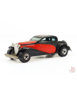 Rare 1980 Vintage Mattel Hot Wheels black red '37 Bugatti - Black wall tires