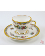 Vintage Coalport bone china miniature cup and saucer - Ming Rose pattern