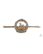 WWI Silver enamel sweetheart bar brooch - South Wales Borderers - British Army