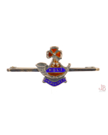 WWI Silver enamel sweetheart bar brooch - Kings Shropshire Light Infantry KSLI

