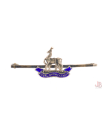WWI Silver enamel sweetheart bar brooch - Royal Warwickshire - British Army