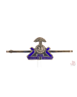 WWI Silver enamel sweetheart bar brooch - The Lancashire Fusiliers British Army