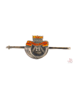 WWI Silver enamel sweetheart bar brooch - The Duke of Cornwall's Light Infantry