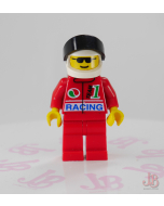 Lego minifigure oct031 Octan - Racing, Red Legs, White Helmet, Black Visor