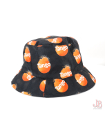 Retro Vintage Tango Reversible Bucket Hat - Black and Orange  - Festival 
