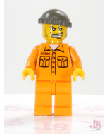 Lego minifigure wc007 Police - World City Jail Prisoner 50380 Orange Jumpsuit