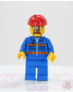 Lego minifigure cty0471 Blue Jacket with Pockets and Orange Stripes, Town City