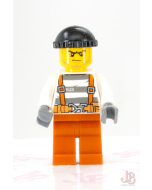 Lego minifigure cty0777 Police - City Bandit Crook Overalls 621 Prison Stripes