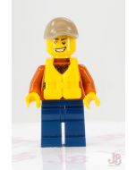 Lego minifigure cty0816 City Jungle Explorer - Dark Orange Jacket Pouches