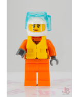 Lego minifigure cty0826 Coast Guard City - Female Rescuer with Scuba Diver Mask