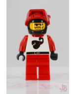Lego minifigure twn009 Race - Driver, Red Scorpion, Black Helmet