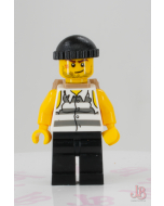 Lego minifigure jail005 Police - Jail Prisoner Shirt with Prison Stripes
