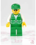 Lego minifigure pck020 Jacket Green with 2 Large Pockets - Green Legs, Green Cap