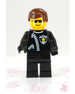 Lego minifigure trn043 Police - Zipper with Sheriff Star, Brown Male Hair