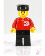 Lego minifigure post001 Post Office - Black Legs, Black Hat